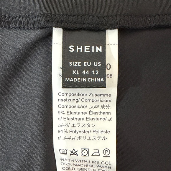 SHEIN Black and Leopard Leggings - Picture 2 of 5